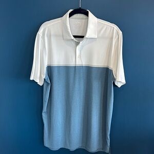 Men's Southern Tide Blue and White Polo Shirt